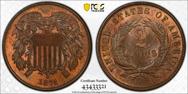 1871 2C MS64RB
