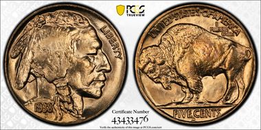 1938-D 5C Buffalo MS67