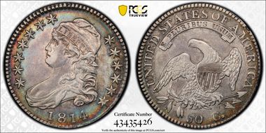 1814 50C E/A AU50
