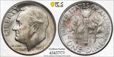 1951-D/D 10C RPM, FS-501 MS66FB