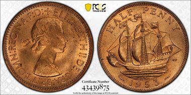 1953 1/2D S-4155 MS65RD