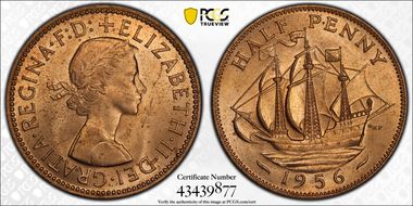 1956 1/2D S-4158 MS65RD