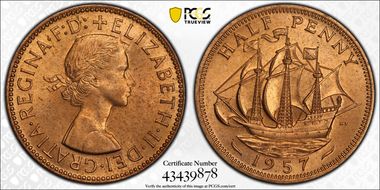 1957 1/2D S-4158 MS65RD