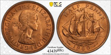 1960 1/2D S-4158 MS65RD