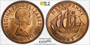 1962 1/2D S-4158 MS65RD