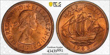 1963 1/2D S-4158 MS64RD