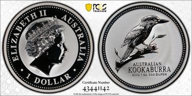 2003 $1 Kookaburra Ag MS69