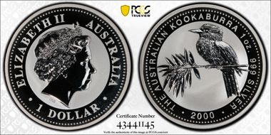 2000 (1999) $1 Kookaburra Ag MS69