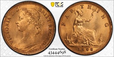 1888 1/4D S-3958 MS66RD