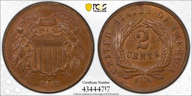 1869 2C AU58BN