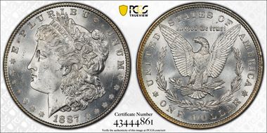 1887 $1 MS64
