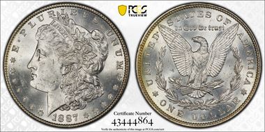 1887 $1 MS64