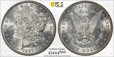 1887 $1 MS64