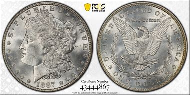 1887 $1 MS64
