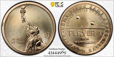 2021-P $1 American Innovation NH Video Game Pos. B MS65
