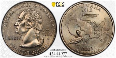2002-D 25C Louisiana MS65