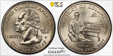 2009-D 25C District of Columbia MS65