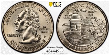 2009-D 25C Puerto Rico MS66