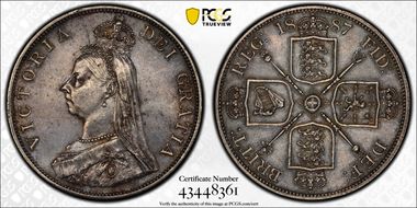 1887 Dbl Fl S-3923 Arabic 1 AU55