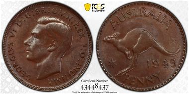 1945 Y. (p) 1D MS63BN