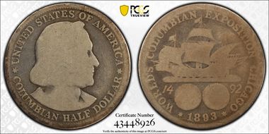 1893 50C Columbian AG3