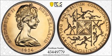 1974 $1 Commonwealth Games MS65