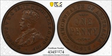 1918-I (c) 1D KM-23 AU58BN