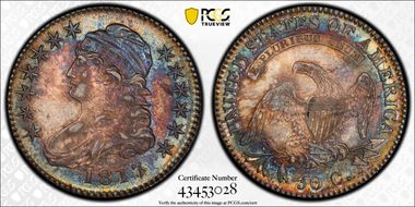 1817/3 50C AU58