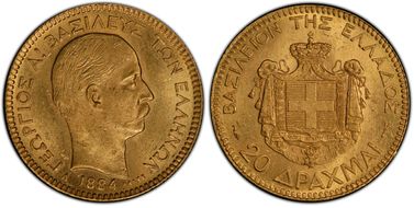 1884-A 20 Dr KM-56  Au MS63+