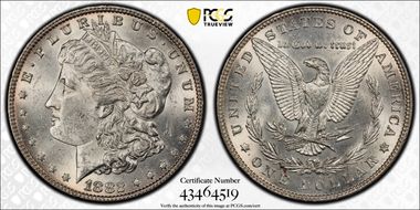 1882 $1 MS62