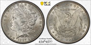 1887 $1 MS63