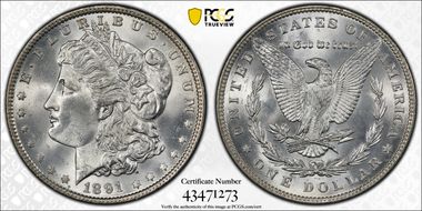 1891 $1 MS64