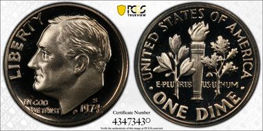 1974-S 10C PR70DCAM