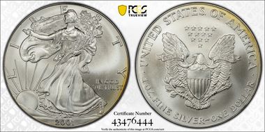 2001 $1 Silver Eagle MS69