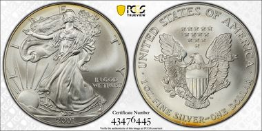 2001 $1 Silver Eagle MS69