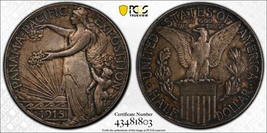 1915-S 50C Panama-Pacific MS63