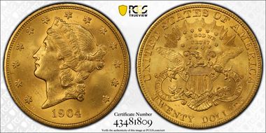 1904 $20 MS64