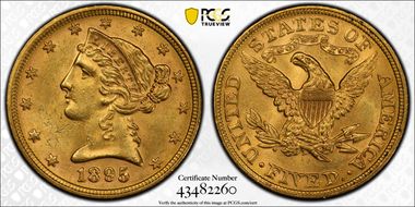 1895 $5 MS63