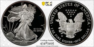 2004-W $1 Silver Eagle PR69DCAM