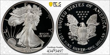 1989-S $1 Silver Eagle PR69DCAM