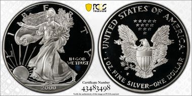 2000-P $1 Silver Eagle PR68DCAM