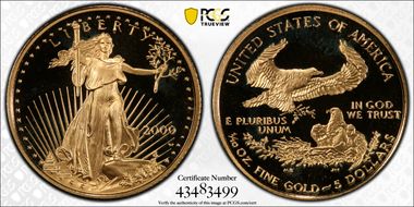 2000-W $5 Gold Eagle PR68DCAM