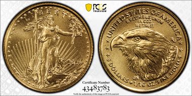 2021 $5 Gold Eagle - Type 2 First Strike MS70