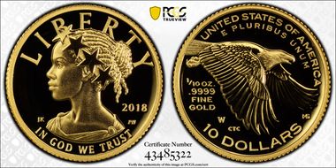 2018-W $10 American Liberty High Relief PR70DCAM