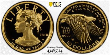 2018-W $10 American Liberty High Relief PR70DCAM
