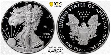 2020-W  $1 Silver Eagle - v75 Privy PR70DCAM