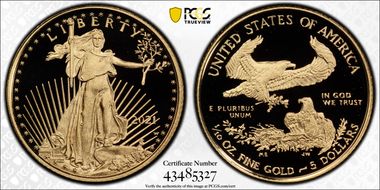 2021-W $5 Gold Eagle - Type 1 PR70DCAM