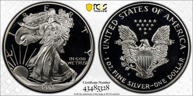 1993-P $1 Silver Eagle PR69DCAM