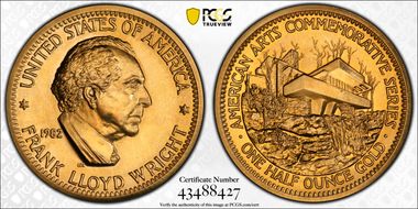 1982 AV Medal Frank Lloyd Wright MS66