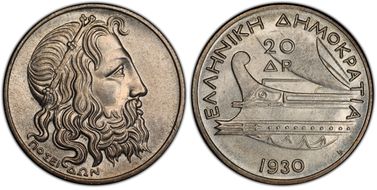 1930 20 Dr KM-73  Ag MS64